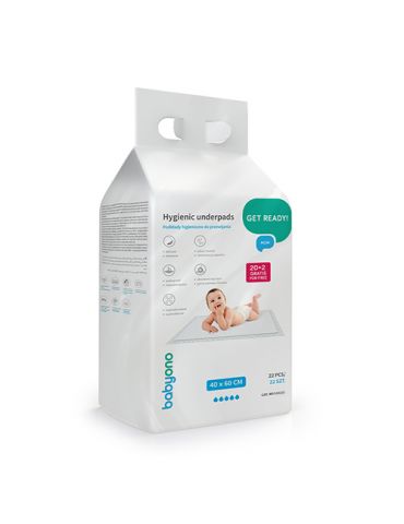 BabyOno Podkłady higieniczne do przewijania 40x60 20szt. + 2 gratis