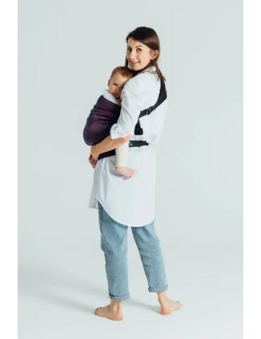 LennyLamb Nosidełko LennyHip (1/2 Nosidełka LennyTwin) z tkaniny żakardowej Wild Wine- Bouquet