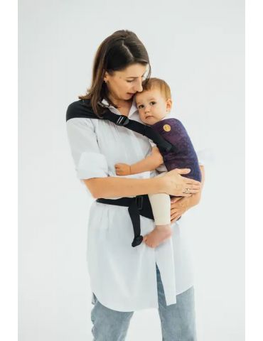 LennyLamb Nosidełko LennyHip (1/2 Nosidełka LennyTwin) z tkaniny żakardowej Wild Wine- Bouquet