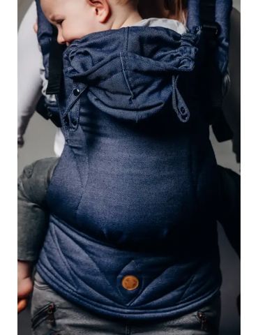 LennyLamb Nosidełko ergonomiczne LennyGo z tkaniny satynowej Baby Jeans