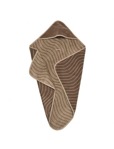 Leander Ręcznik kąpielowy z kapturkiem Organic Woodland mocca