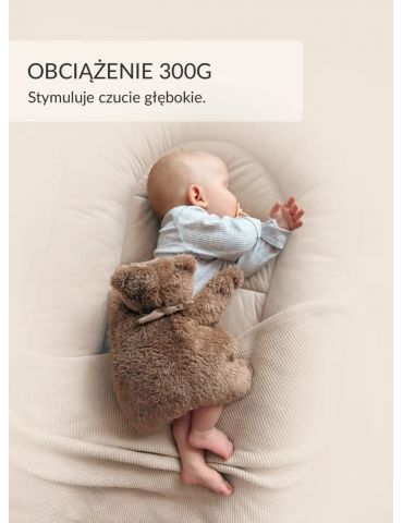 Szumisie Ciepluś króliczek ecru - termofor obciążeniowy z naturalnym ziarnem