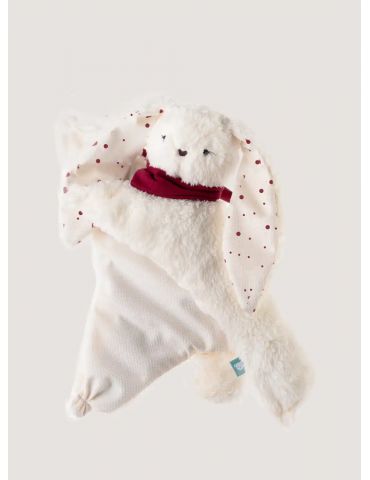 Szumisie Ciepluś króliczek ecru - termofor obciążeniowy z naturalnym ziarnem