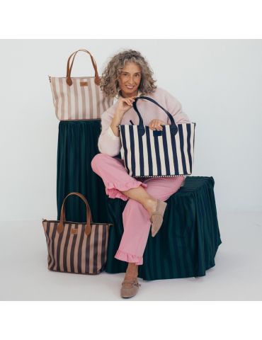 La Millou Torba Ferria Premium Zip Large ( Stripes beige )