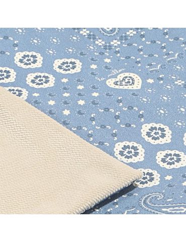 La Millou Lekki koc bawełniany velvet L 110x140 ( Bandana denim )