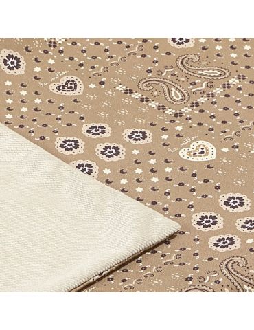 La Millou Lekki koc bawełniany velvet M 80x100 ( Bandana mocca )