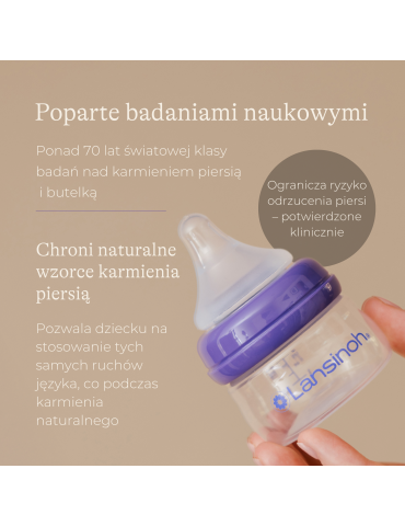 Lansinoh Butelka ze smoczkiem o bardzo wolnym przepływie 60ml