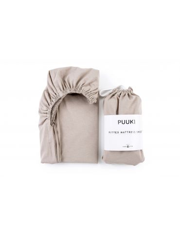 Puuki Prześcieradło do łóżeczka organic 60x120 Nugat