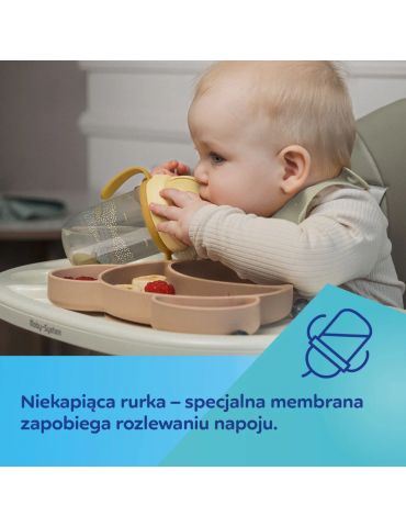 Canpol Babies Kubek niekapek z rurką i odważnikiem 270 ml Mountains żółty