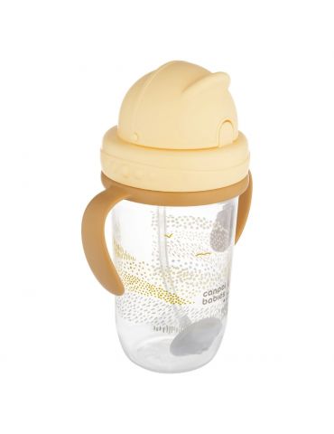Canpol Babies Kubek niekapek z rurką i odważnikiem 270 ml Mountains żółty