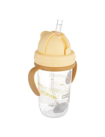 Canpol Babies Kubek niekapek z rurką i odważnikiem 270 ml Mountains żółty