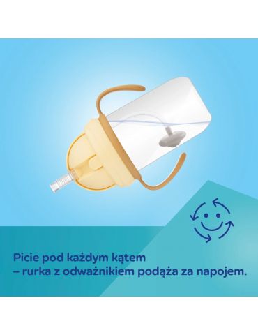 Canpol Babies Kubek niekapek z rurką i odważnikiem 270 ml Mountains zielony