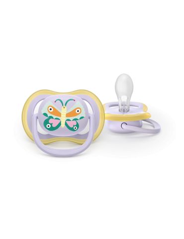Avent Philips Smoczek uspokajający Ultra Air dekorowany 0-6 motylek