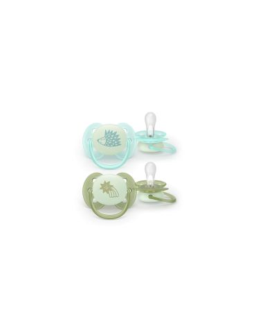 Avent Philips Smoczek uspokajający Ultra soft dekorowany 0-6 Nighttime jeżyk