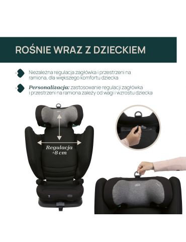 Chicco Fold&Go S i-Size Fotelik samochodowy Posh black