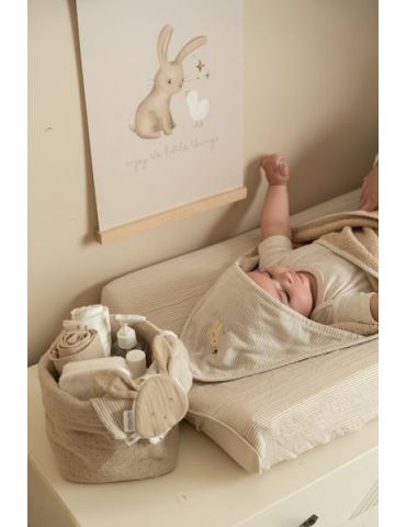 Little Dutch Bawełniany ręcznik z kapturem 75x75 cm Baby Bunny