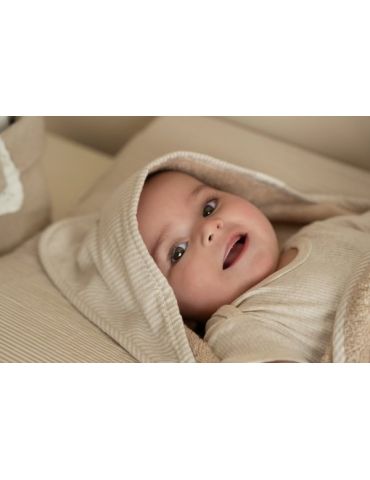 Little Dutch Bawełniany ręcznik z kapturem 75x75 cm Baby Bunny
