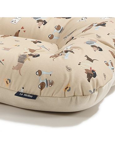 La Millou Kokon niemowlęcy gniazdko bawełniane velvet  ( Pierre the dog )