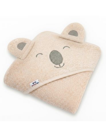 Bocioland Okrycie kąpielowe z uszami 95/95 Koala