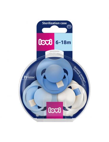 Lovi Smoczek silikonowy dynamiczny 6-18m Prime Tutti Frutti Ultramarine blue 3 szt.