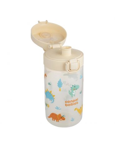 Canpol Bidon na wodę dla dzieci od 2,5 r.ż Junior 400ml beżowy