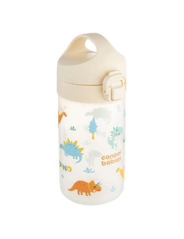 Canpol Bidon na wodę dla dzieci od 2,5 r.ż Junior 400ml beżowy