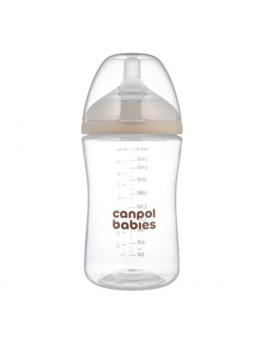 Canpol Babies Butelka Natural Shape ze smoczkiem dwustrefowym 260 ml