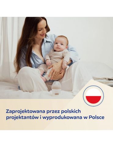 Canpol Babies Butelka Natural Shape ze smoczkiem dwustrefowym 330 ml
