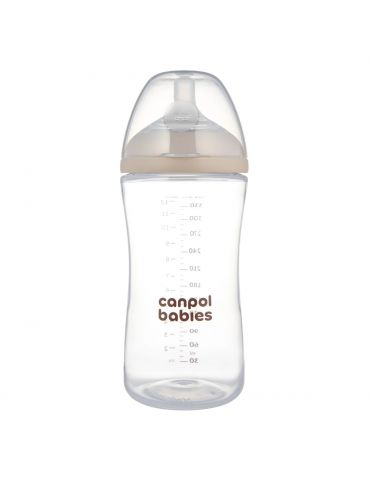 Canpol Babies Butelka Natural Shape ze smoczkiem dwustrefowym 330 ml