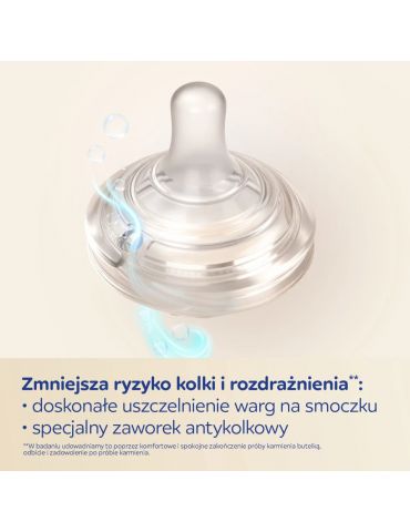 Canpol Babies Smoczek antykolkowy dwustrefowy Natural Shape 0m+ 2szt.