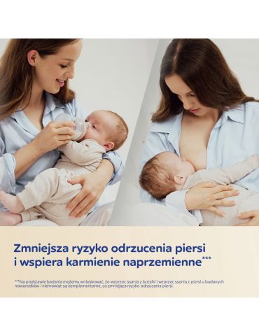 Canpol Babies Smoczek antykolkowy dwustrefowy Natural Shape 3m+ 2szt.