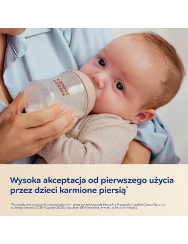 Canpol Babies Smoczek antykolkowy dwustrefowy Natural Shape 3m+ 2szt.