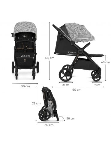 Kinderkraft Mitzy Wózek spacerowy Lunar Black