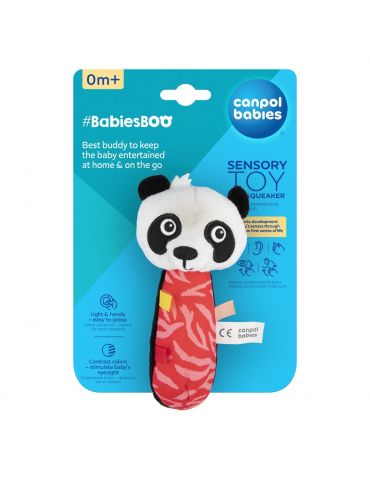 Canpol Babies Zabawka sensoryczna z piszczkiem Panda BabiesBoo