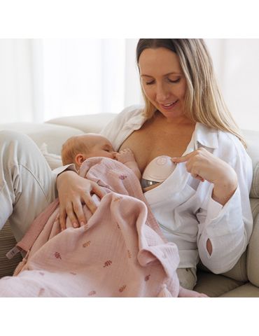 BabyOno Kocyk muślinowy różowy