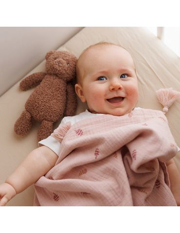 BabyOno Kocyk muślinowy różowy