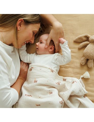 BabyOno Kocyk muślinowy beżowy