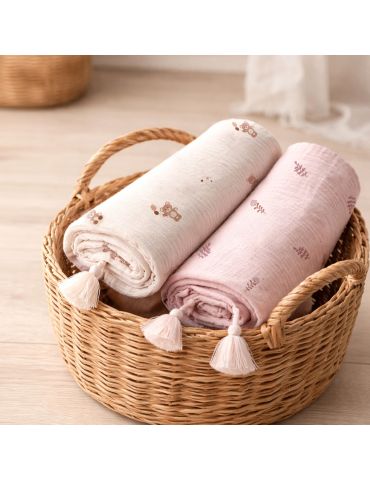 BabyOno Kocyk muślinowy beżowy