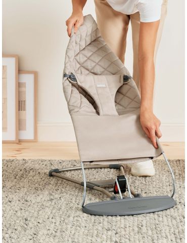 Babybjorn Leżaczek Bliss Woven Sand Grey