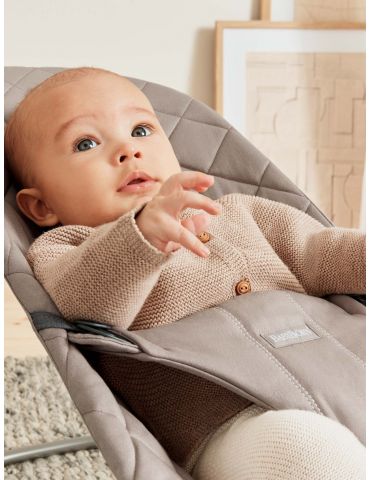 Babybjorn Leżaczek Bliss Woven Sand Grey