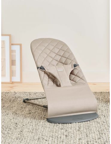 Babybjorn Leżaczek Bliss Woven Sand Grey