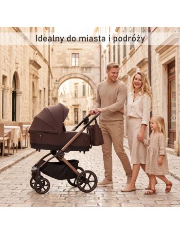 Adamex Como Wózek głęboko-spacerowy Chocolate brown