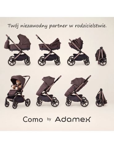 Adamex Como Wózek głęboko-spacerowy Chocolate brown