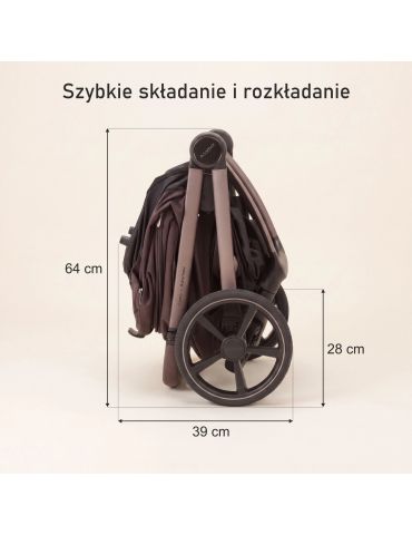 Adamex Como Wózek głęboko-spacerowy Chocolate brown