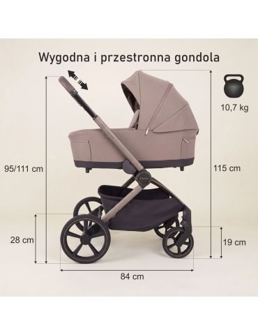 Adamex Como Wózek głęboko-spacerowy Chocolate fango