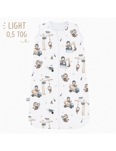 Bonjour Cherie Śpiworek bambusowy do spania Light 3-12 0,5 TOG Monkey