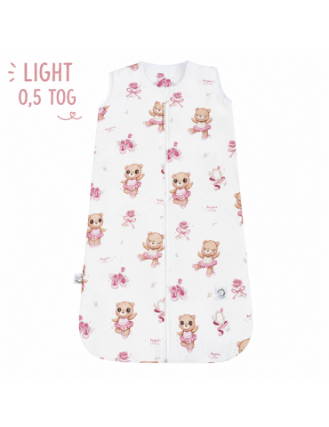 Bonjour Cherie Śpiworek bambusowy do spania Light 3-12 0,5 TOG Ballerina