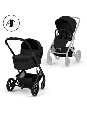 Cybex Balios S Lux Wózek 2W1 ze składaną gondolą Moon Black