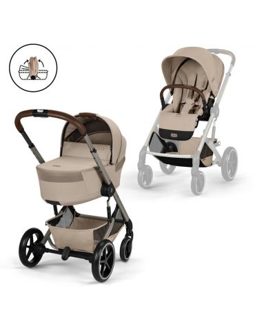 Cybex Balios S Lux Wózek 2W1 ze składaną gondolą Almond Beige