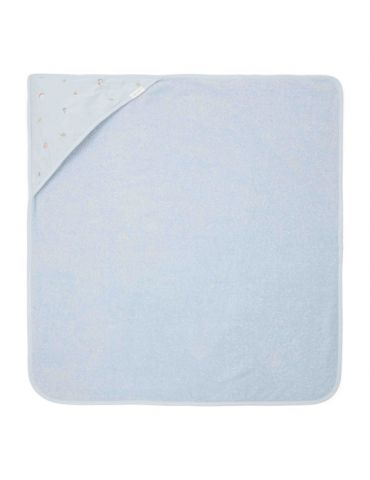Little Dutch Bawełniany ręcznik z kapturem 75x75 cm Blue